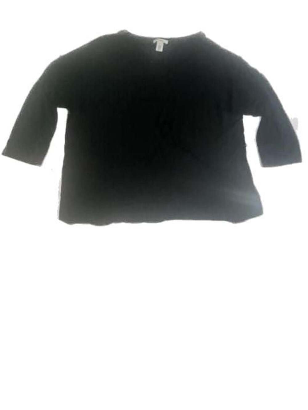 Daily Ritual Women's Black 3/4 Sleeve Top Size Large